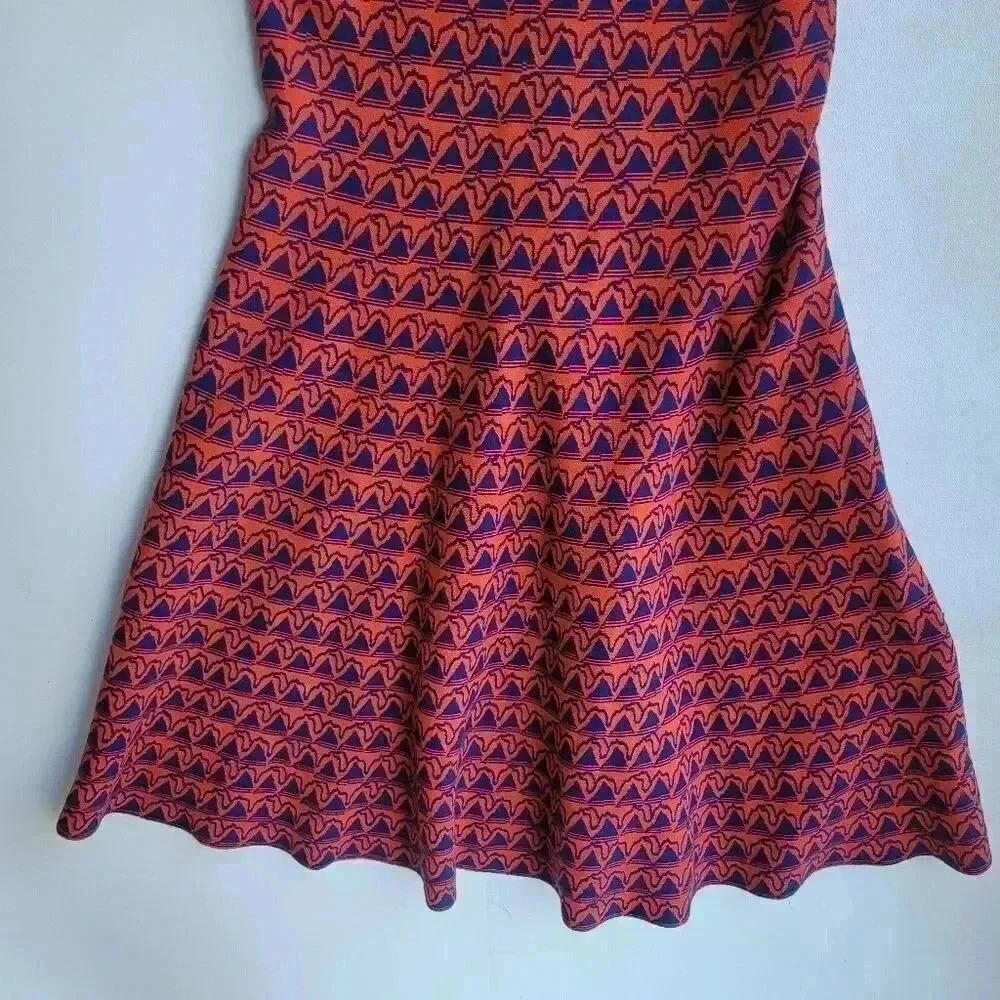 Issa London orange blue sleeveless sweater dress sz small - Picture 4 of 8